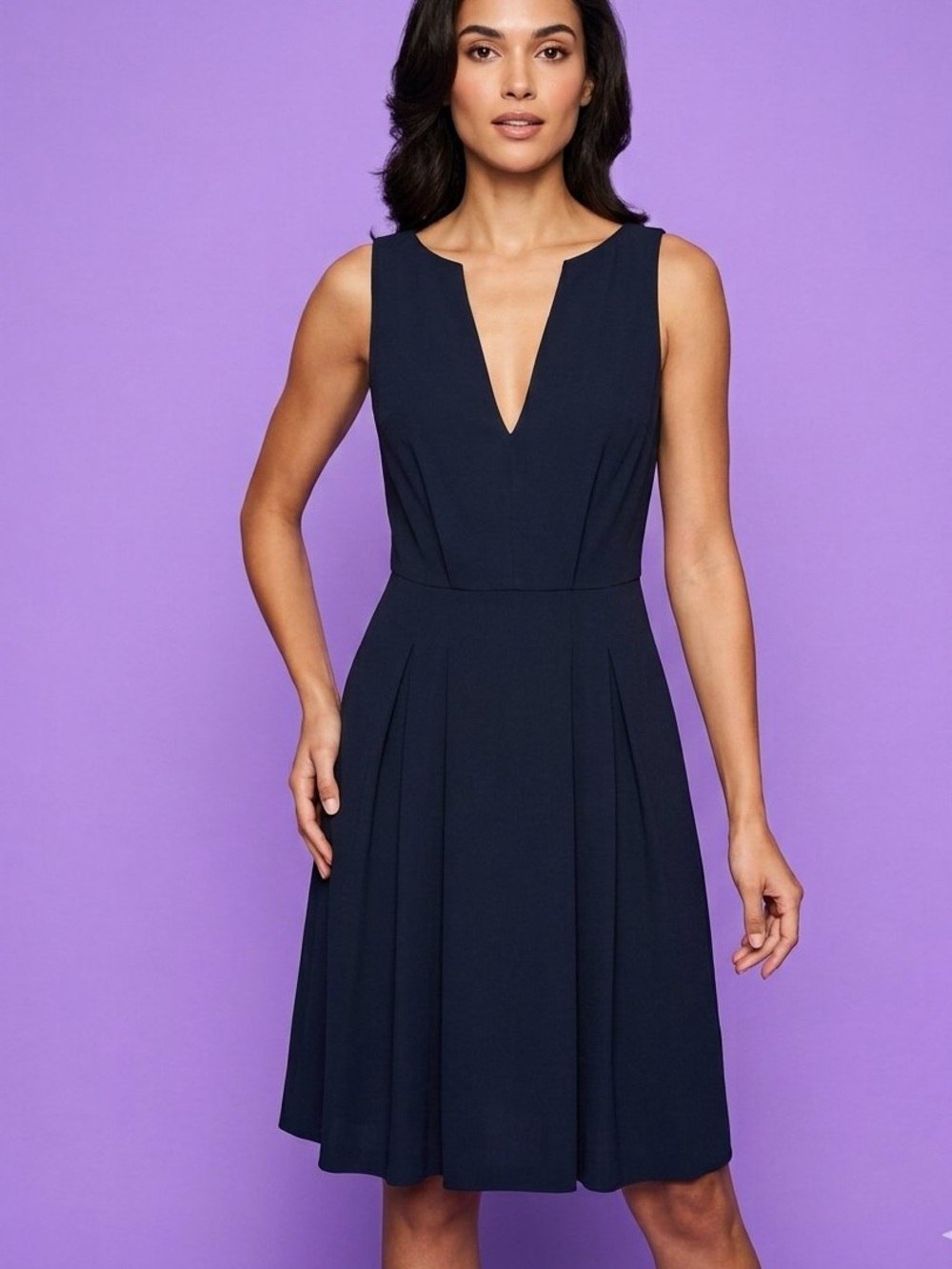 Emporio Armani Women’s Dark Blue Sleeveless Cocktail Dress Size 6-8